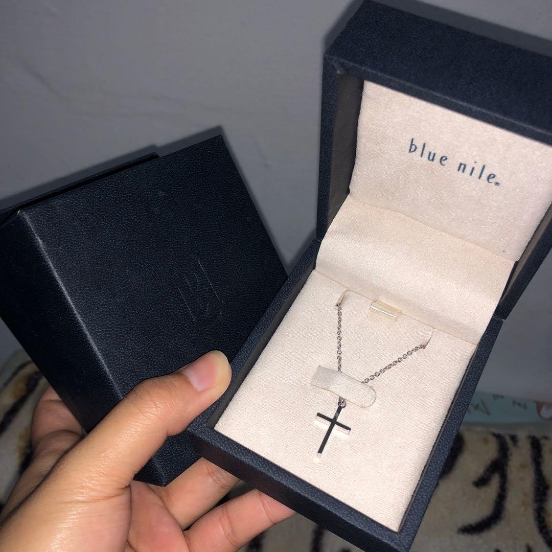 blue nile diamond cross necklace