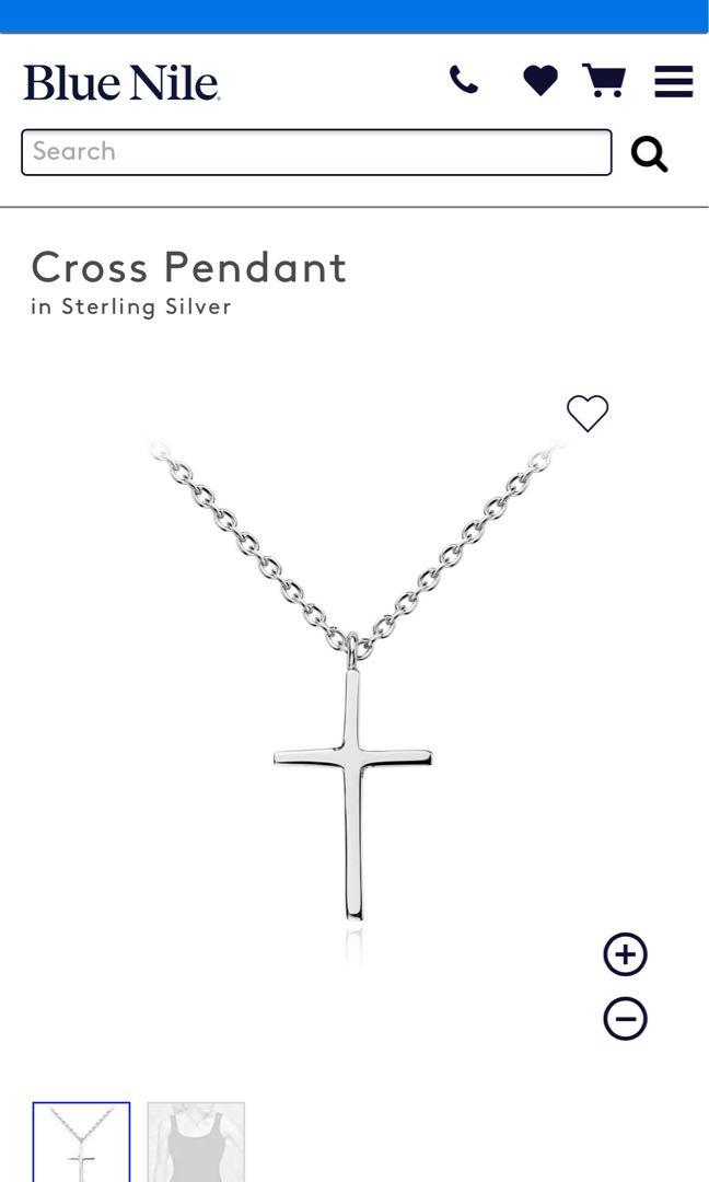 blue nile cross necklace
