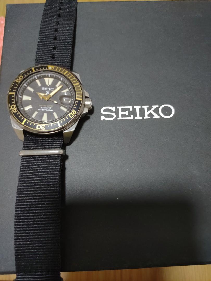 BNIB Seiko Prospex Zimbe Samurai Men SRPC43 1001 1500 Preloved Comes with additional Black strap full links Box Cert