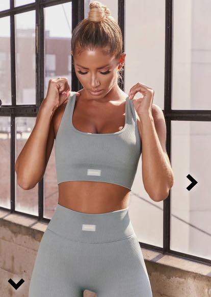 Bo+Tee No Sweat Ribbed Scoop Neck Sports Bra, Women's Fashion, Activewear  on Carousell