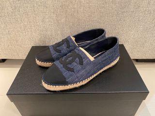 Chanel Espadrilles Blue Denim 39