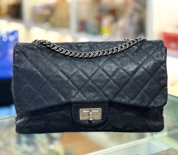 CHANEL CLASSIC REISSUE 2.55 Flap Quilted Calfskin 226 Navy Blue Ruthenium  Chain $3,250.00 - PicClick