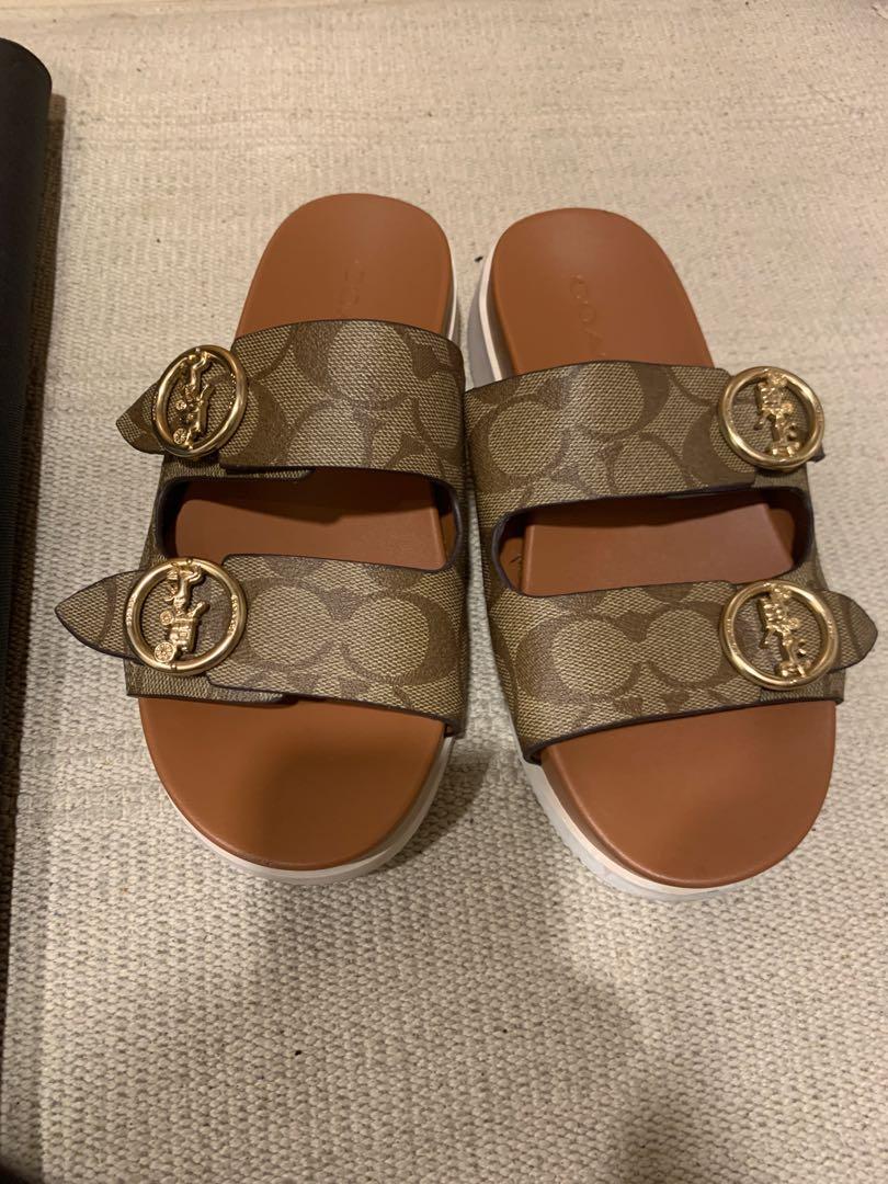 Coach Gable Sig Sandals Women s Fashion Footwear Sandals on