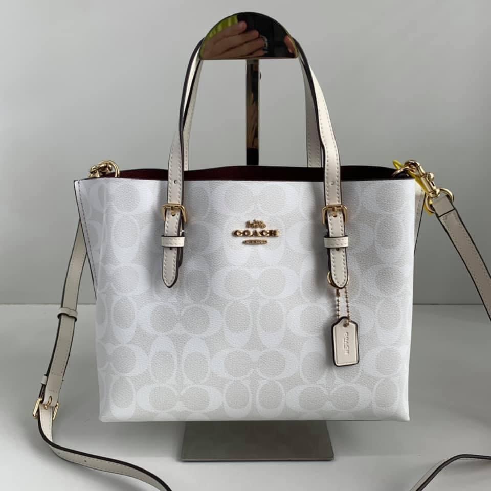 coach mollie tote in signature canvas