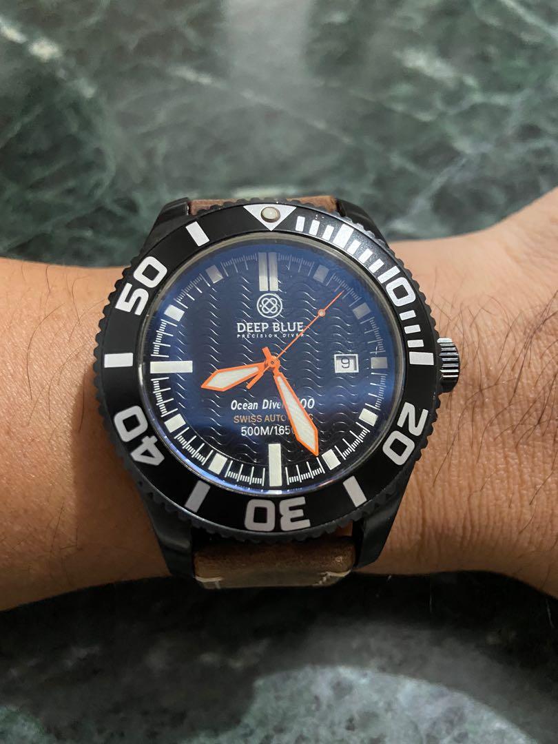 Deep Blue Ocean 500 divers watch Swiss ETA