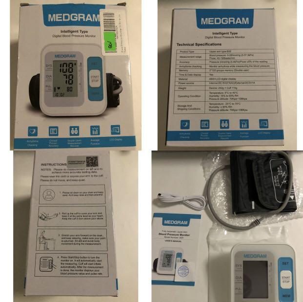 Digital Blood Pressure Monitor (GPZON B26) (MEDGRAM B26), Health