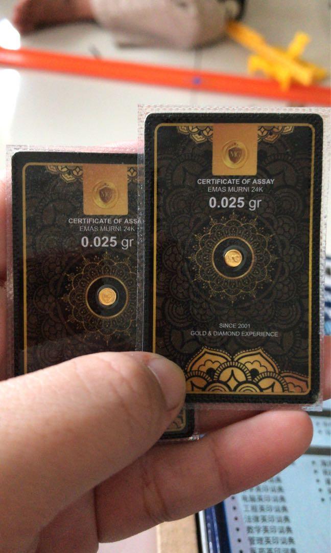 Emas Murni 24 Karat 0.025 gr