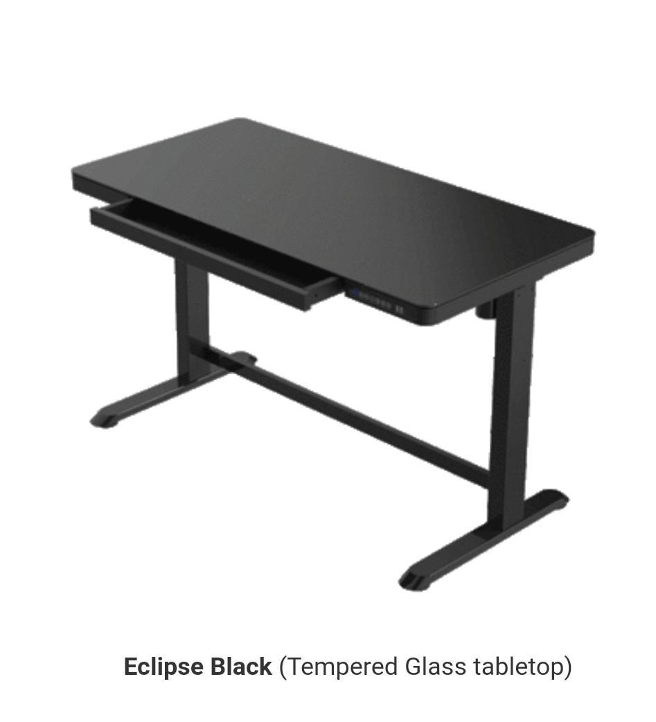 [ExStock SG] SIRIO Electric Standing Desk ★ 6mm Tempered Glass Top