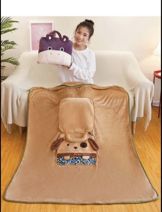 Blanket that folds on sale into a pillow