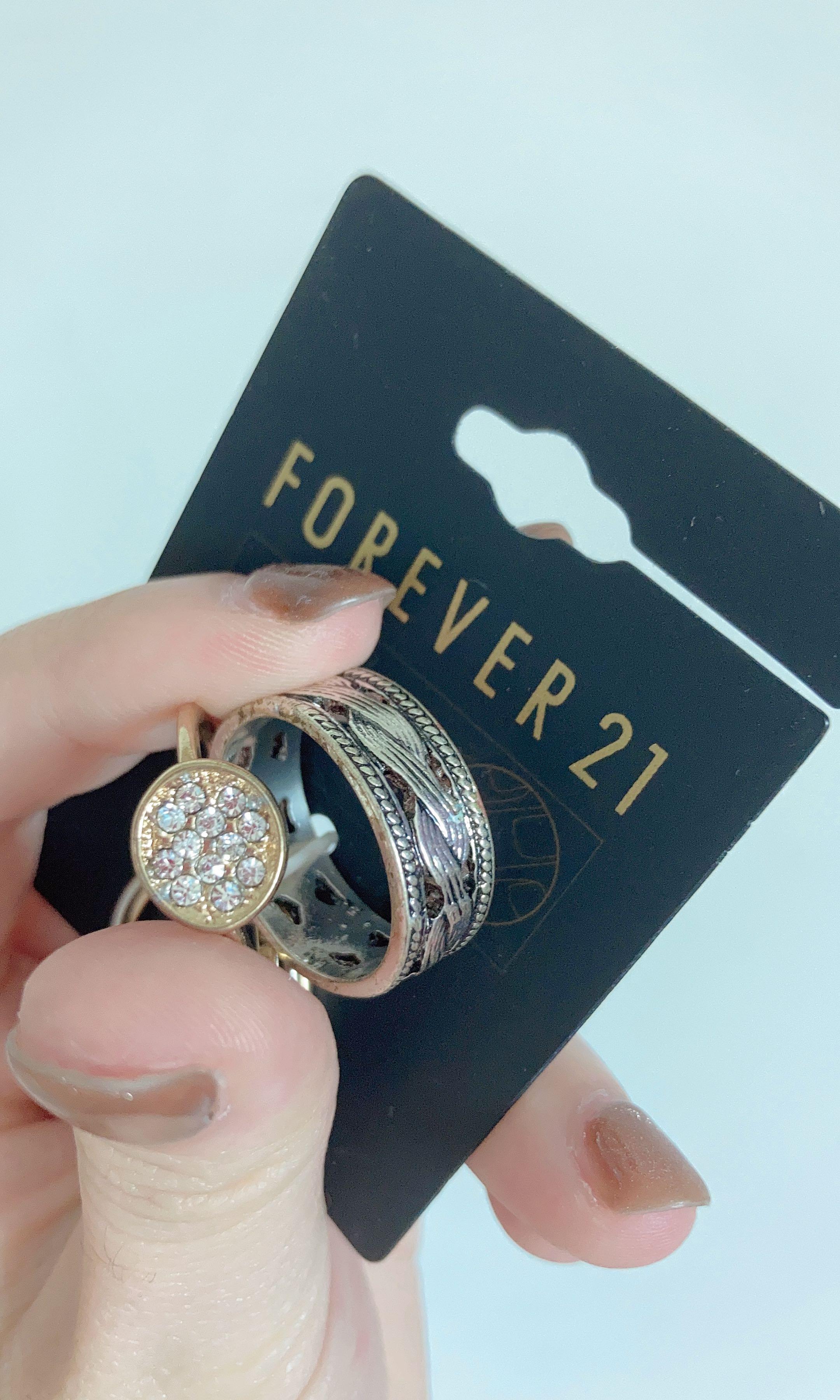 Silver ring set forever 21 new arrivals
