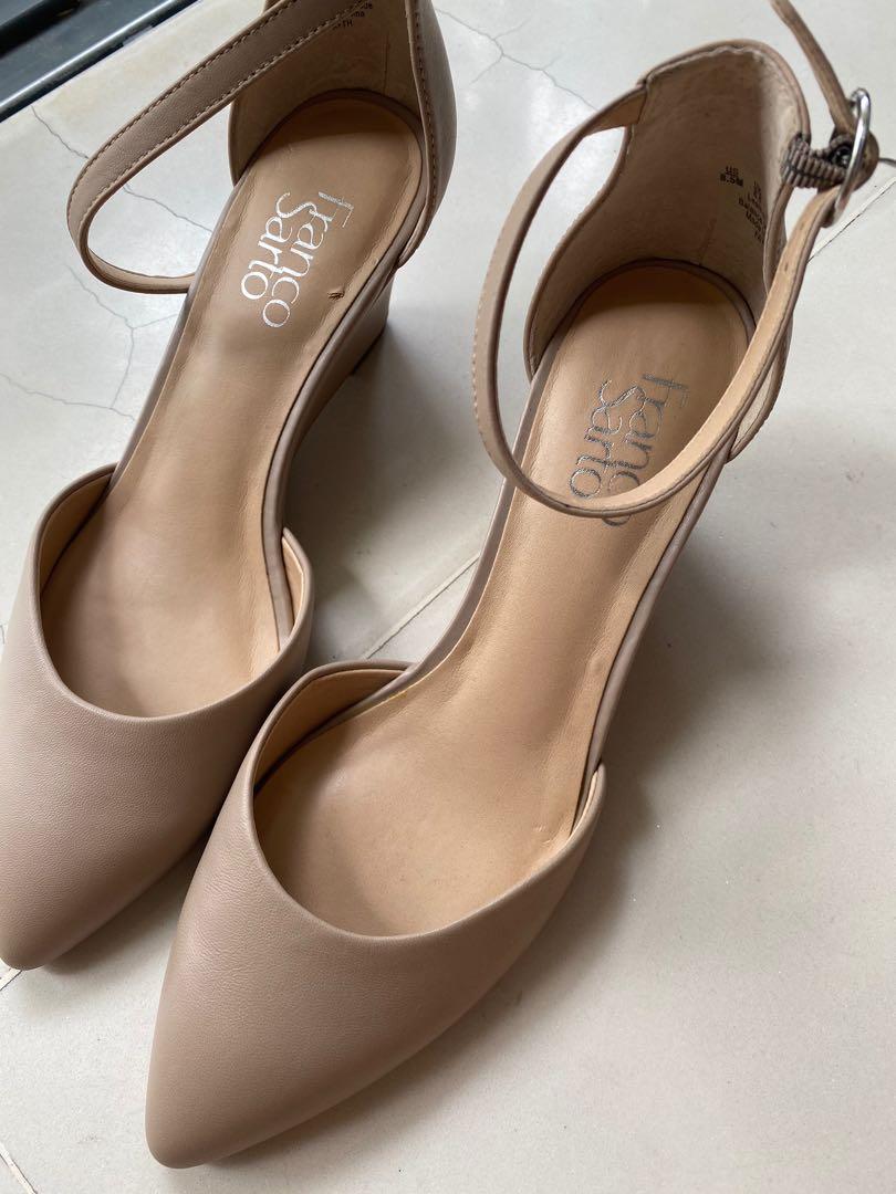 Franco Sarto nude wedges