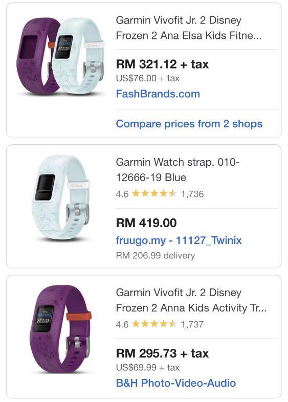 Garmin vivofit jr 2 frozen elsa kids fitness 2025 tracker