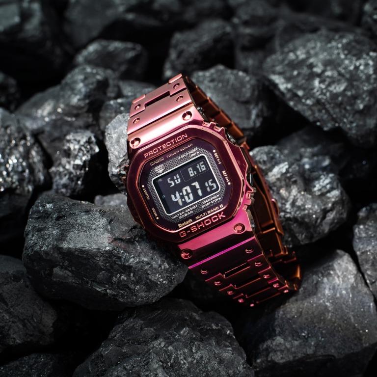 G-SHOCK 金屬紅磚鋼錶GMW-B5000RD-4, 名牌, 手錶- Carousell