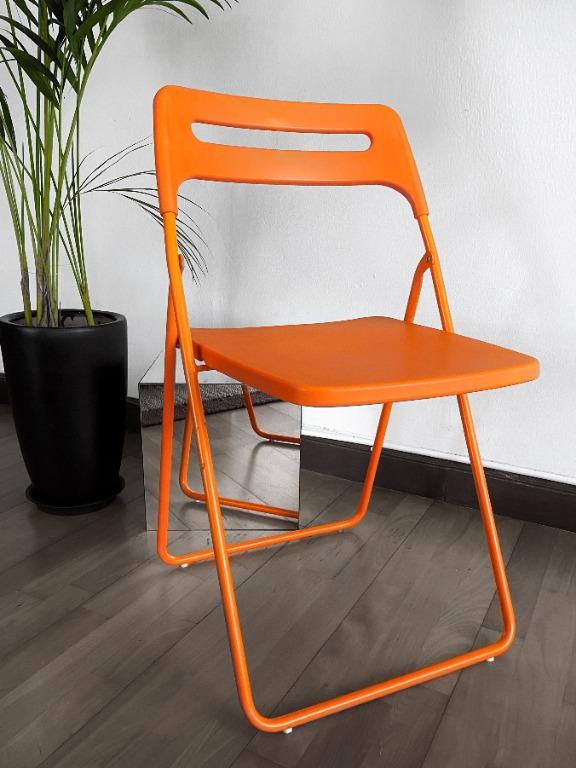 Orange shop folding chair