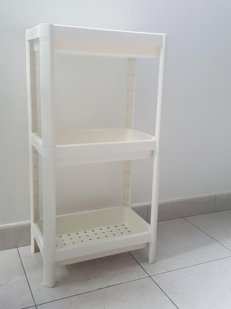 Ikea plastic bathroom shelves, Furniture & Home Living, Furniture