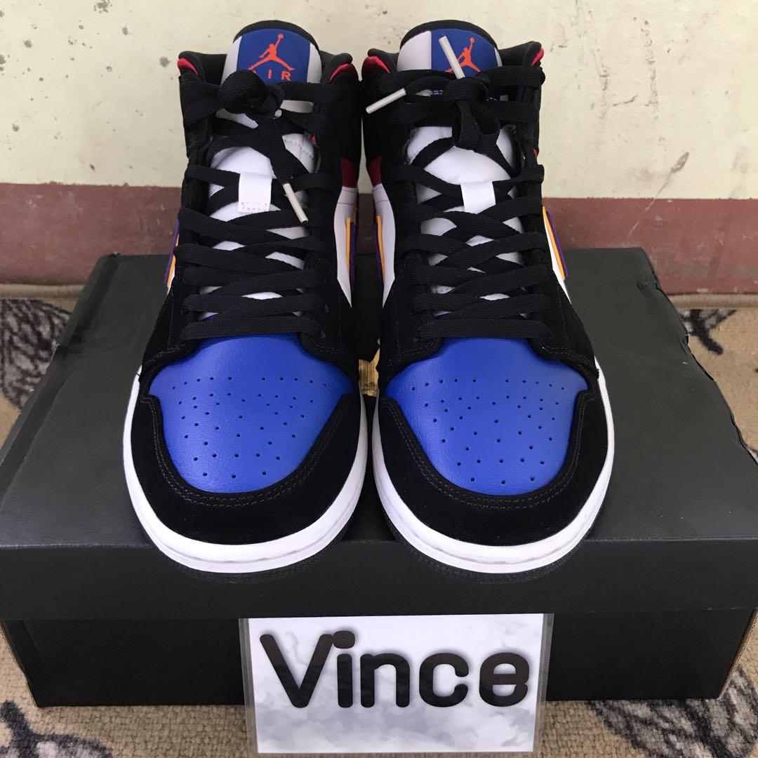jordan 1 mid top 3 lakers