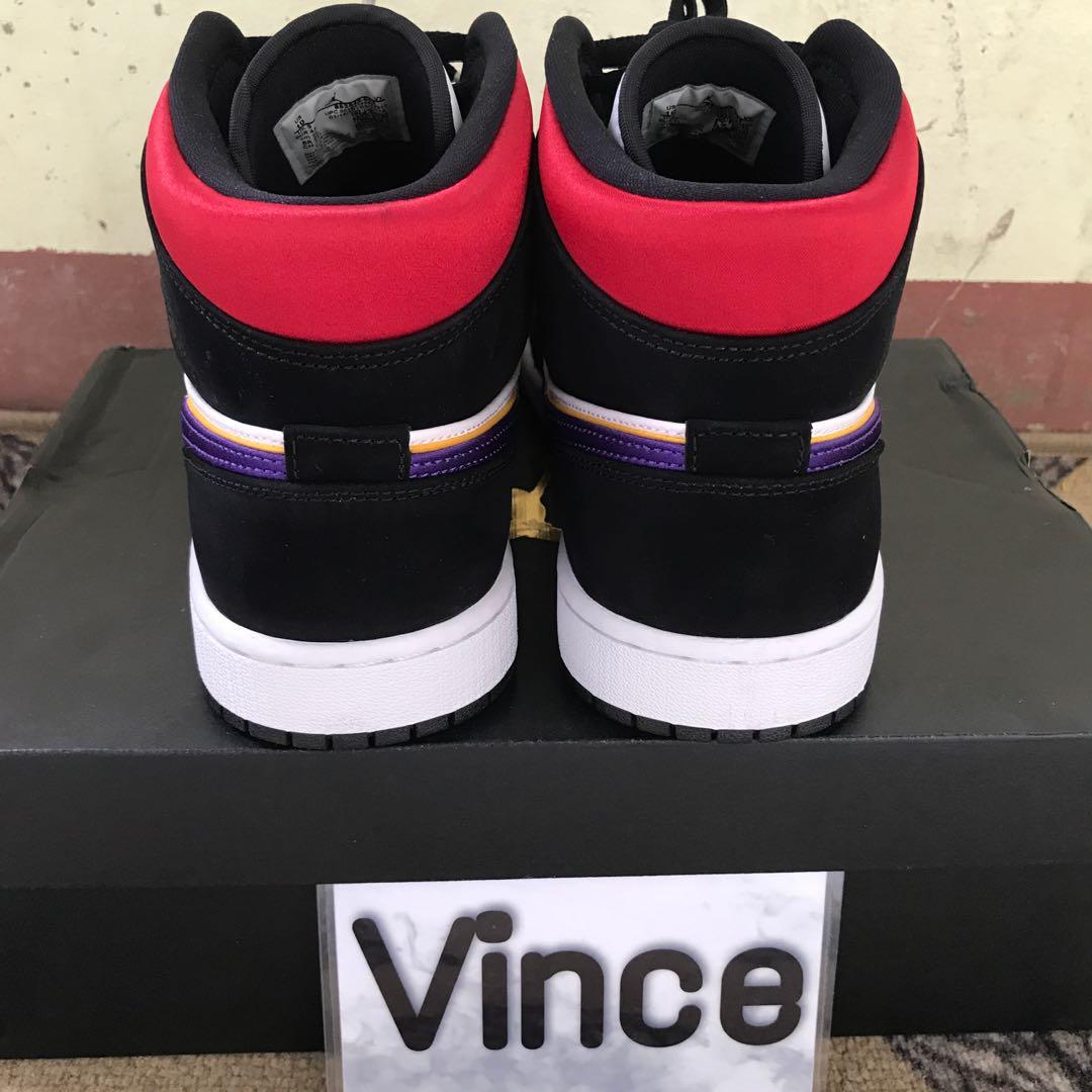 jordan 1 mid top 3 lakers