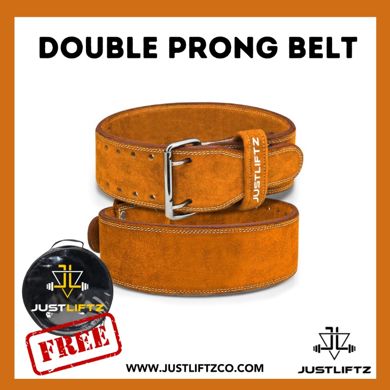 [SG READY STOCK] 10/13MM JUSTLIFTZ DOUBLE PRONG BELT deadlift belt