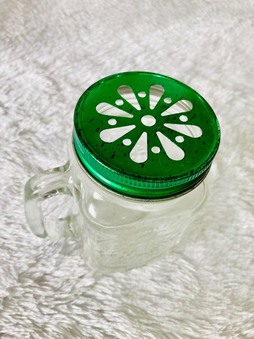 Mason Jar with Green top (Category: Other Kitchen Appliances) located in Makati City. Submitted by VersatileBabe (Listing ID 1101983137, Image 3). Description: Buy both for only ₱400 only! This is a buy One take One offer!🥰 So you can CHEERS while drinking. 😘 Enjoy your awesome Mason Jars! #julysweldo .