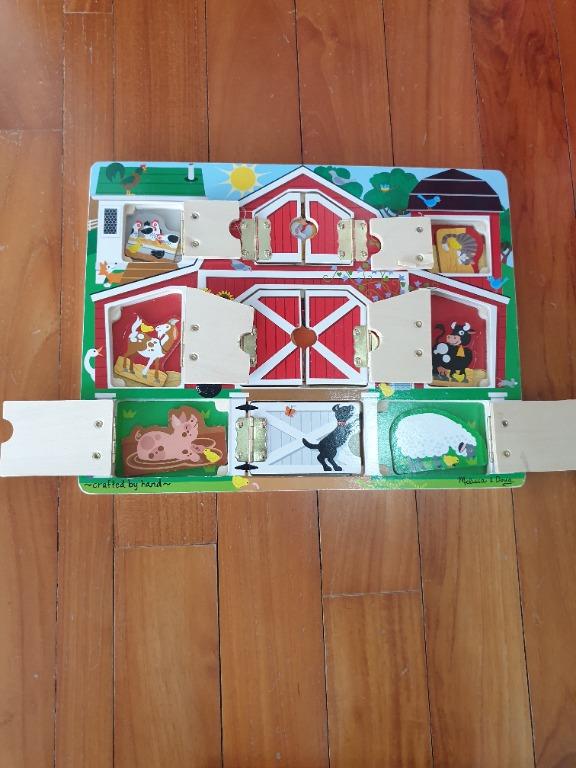 Melissa & doug hide and seek farm wooden activity board with barnyard hot sale animal magnets