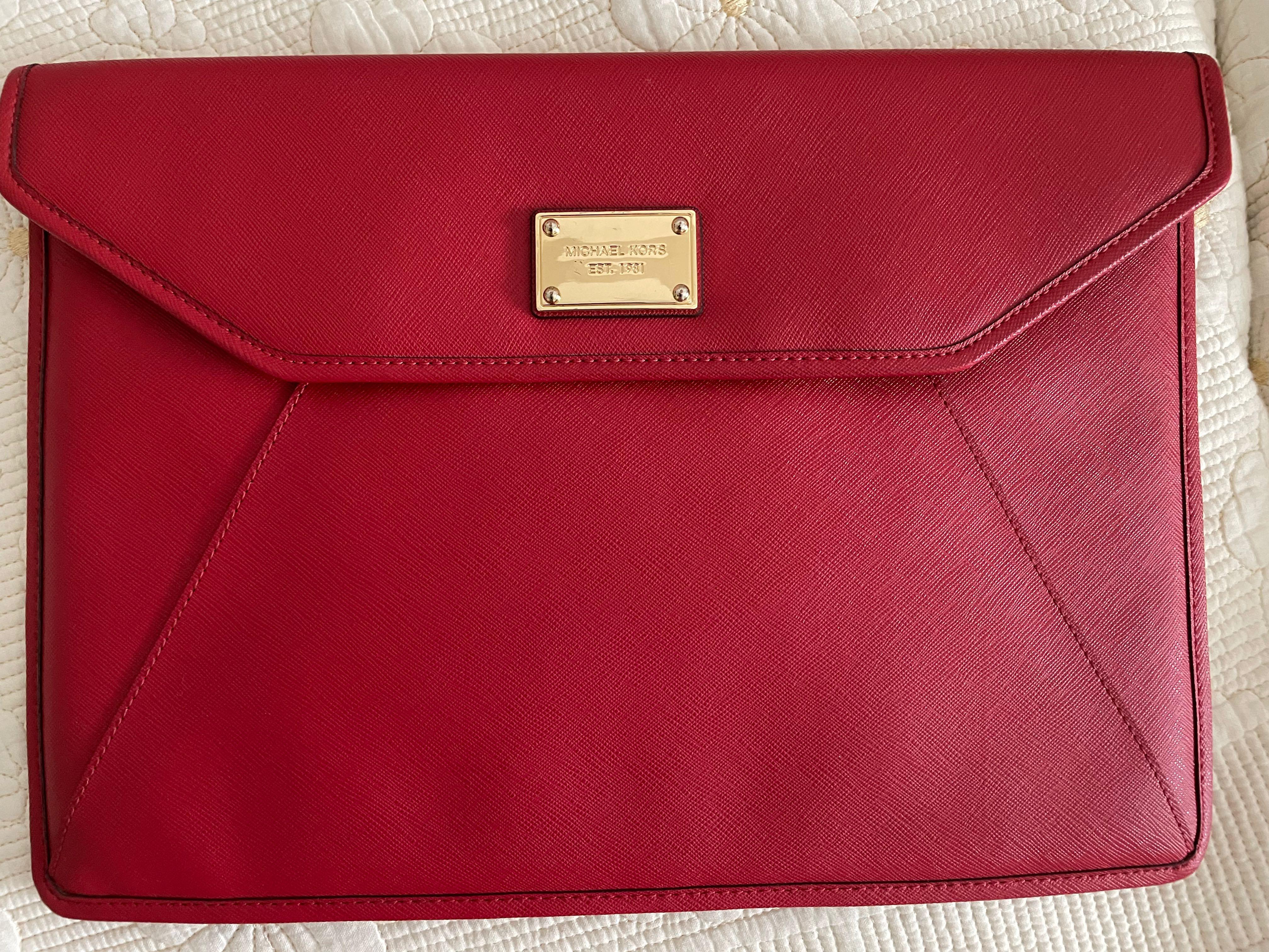 Michael kors laptop handbag cheap red