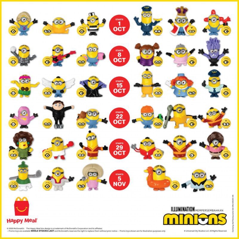 Minion The Rise Of Gru Mcdonald S Happy Meal Toy Collection Hobbies Toys Collectibles Memorabilia Fan Merchandise On Carousell