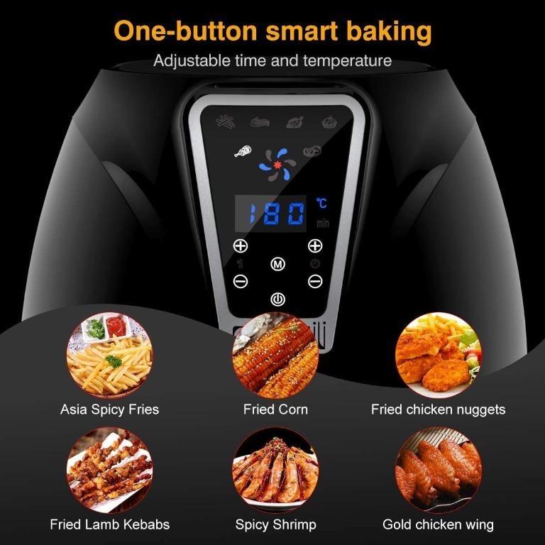 Muzili GLA620 Air Fryer Digital Mini Air Fryer 6in1 Oil Free Healthy