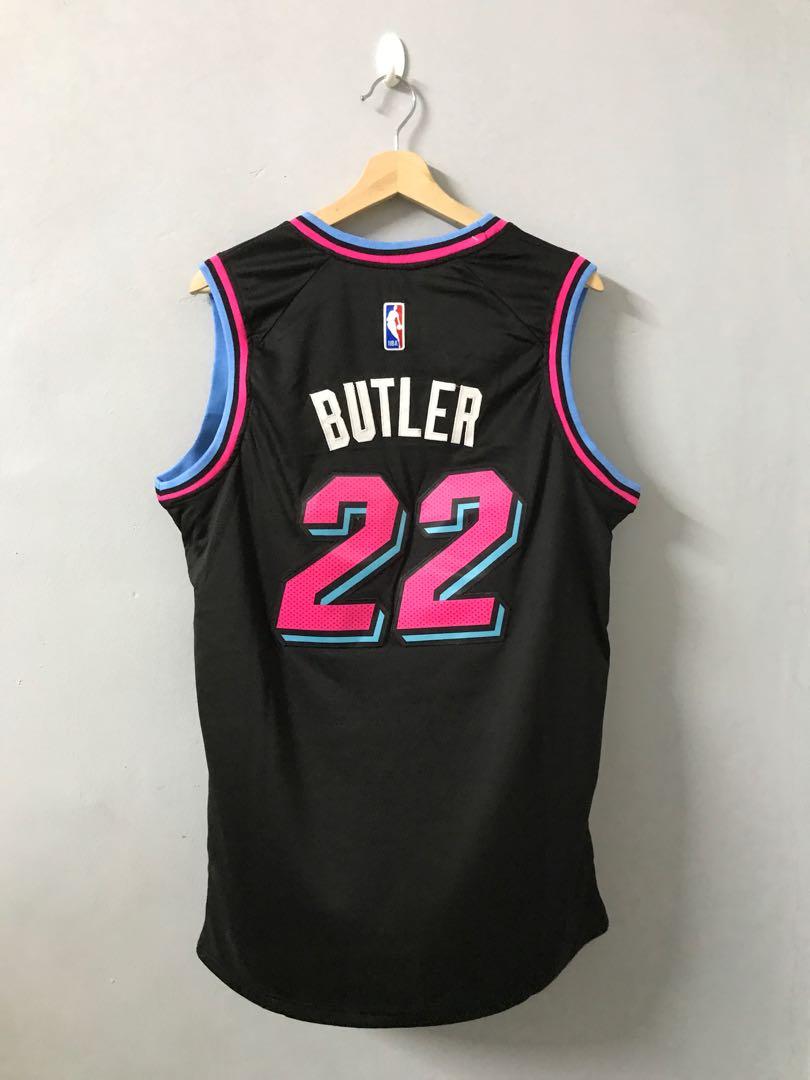 Nba Basketball Jersey Miami Butler 22 black pink, Men's Fashion
