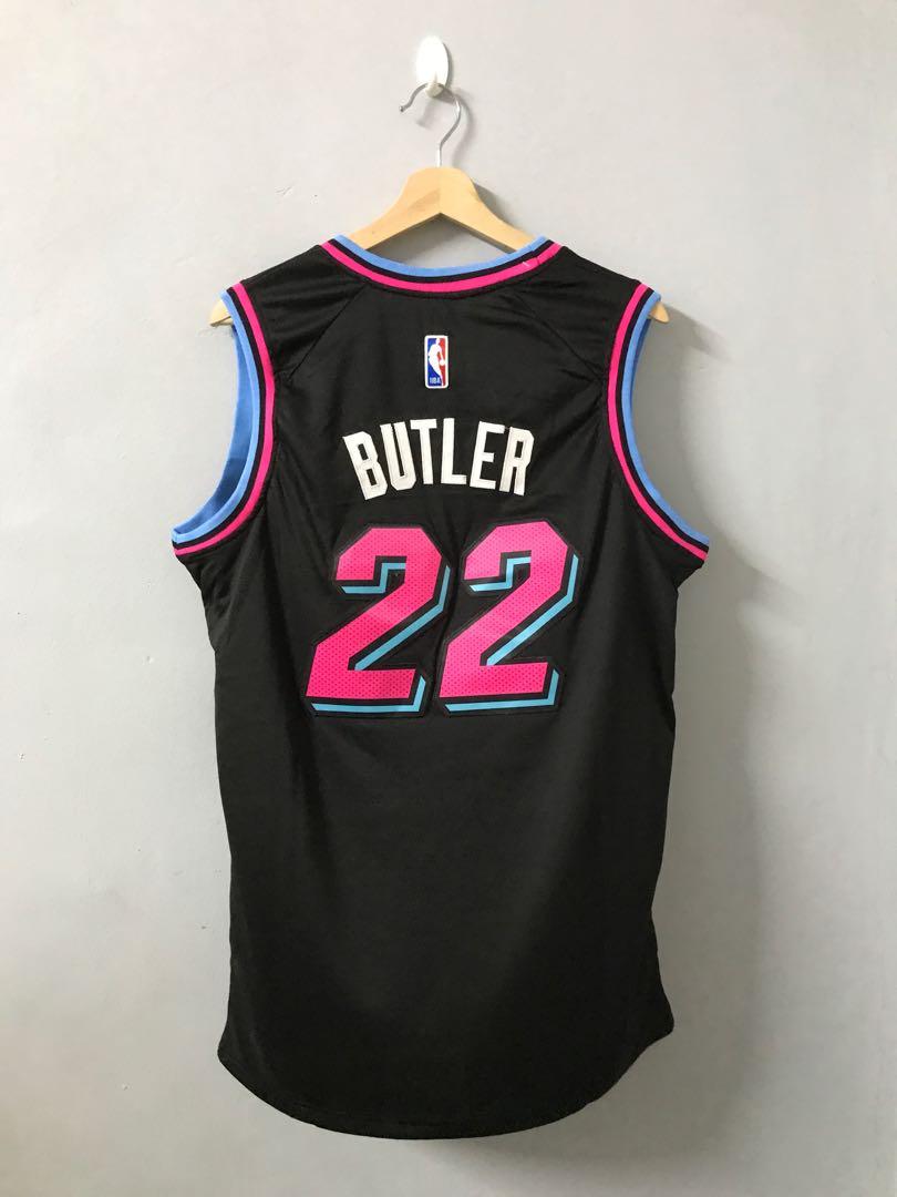 Nba Basketball Jersey Miami Butler 22 black pink Men s Fashion