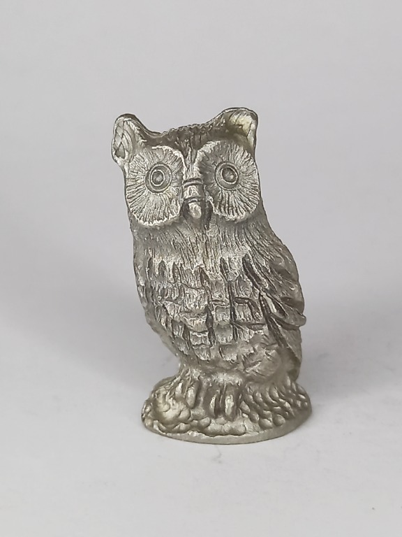 Pewter Figurines/  Three Little Owls Figurine/ Owl Figurine 