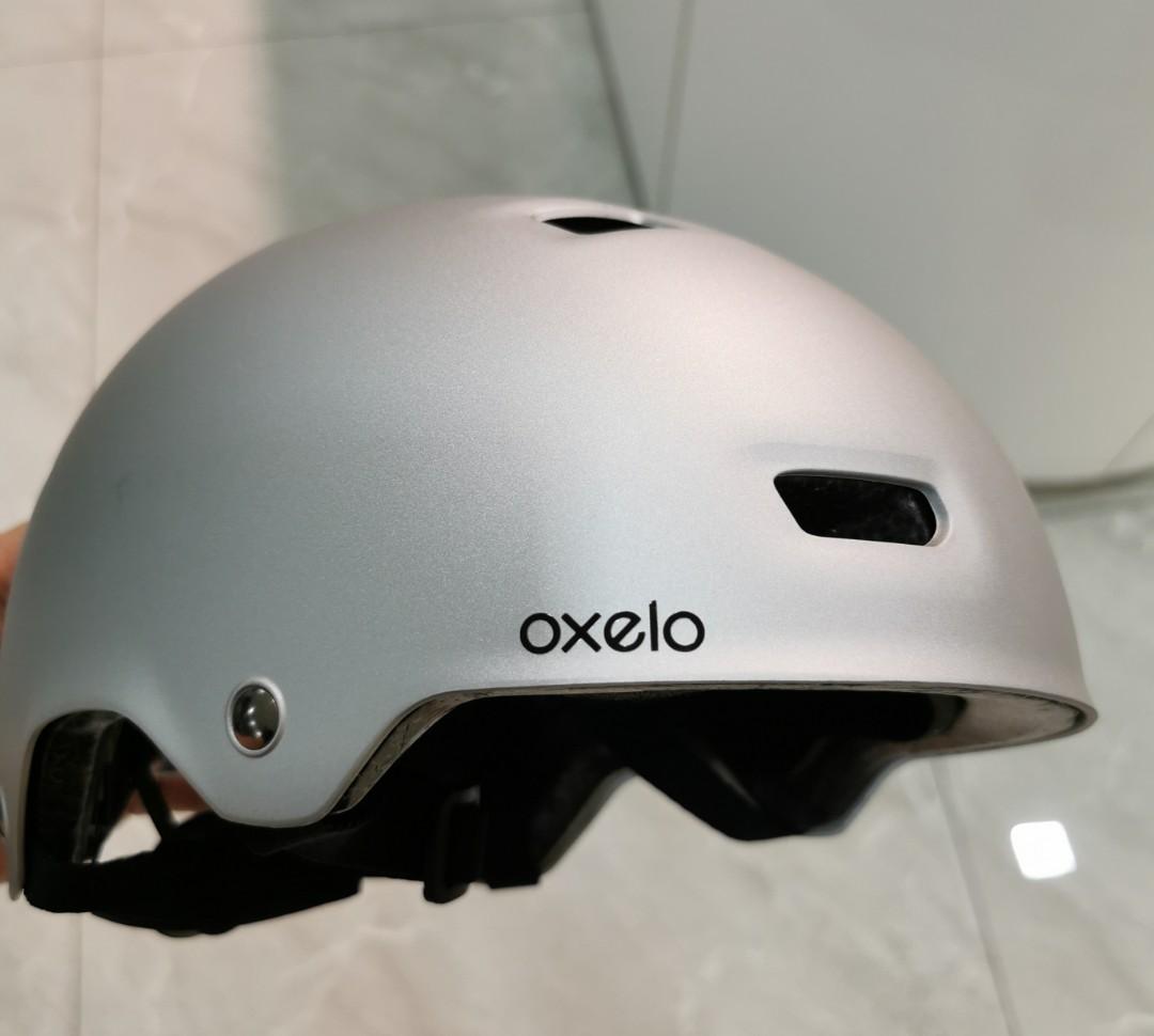 Oxelo Mf500 Grey Helmet 55 58cm Sports Equipment Bicycles Parts Parts Accessories On Carousell