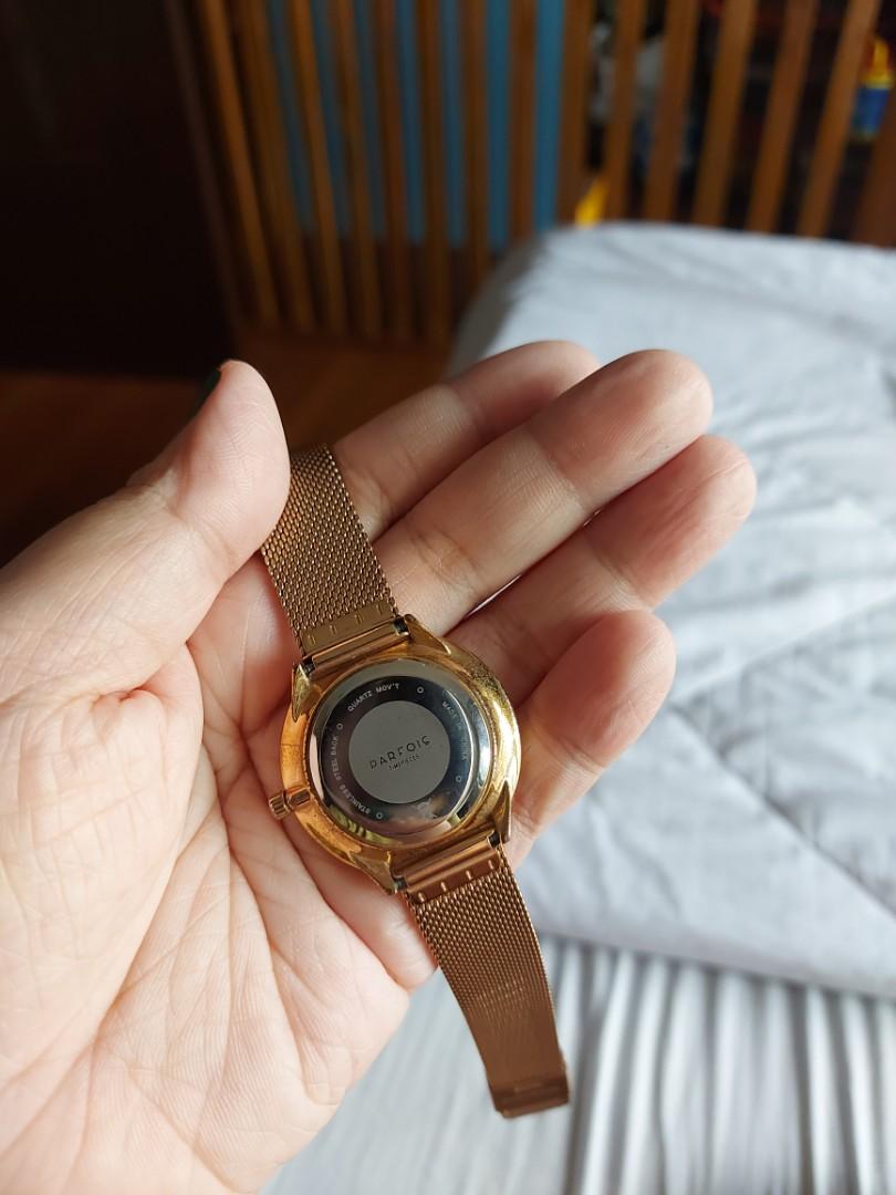 Parfois rose store gold watch