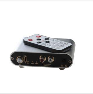 RCA switch audio with IR remote. 3 in 1 out