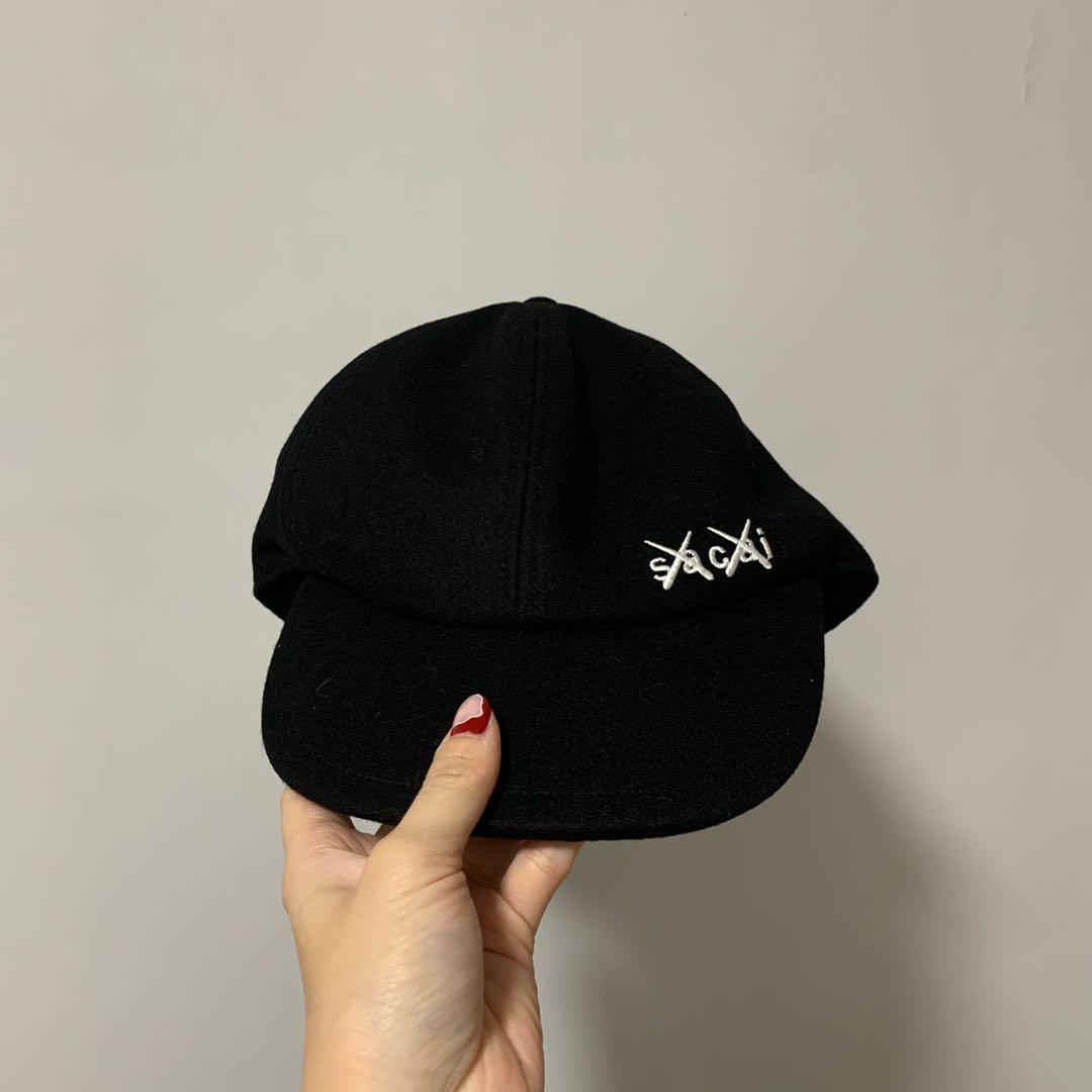 Sacai x Kaws Melton Cap Black Unisex (Size 1), 女裝, 手錶及配件