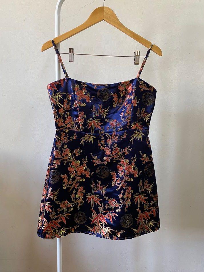 Satin jacquard outlet cami dress