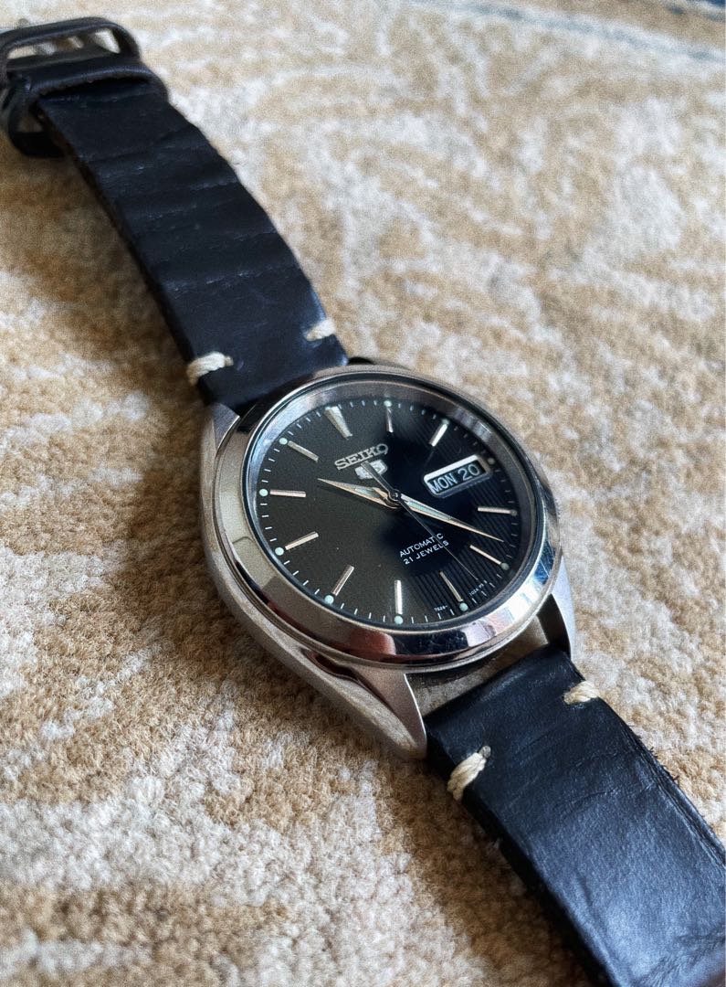 Seiko 5 snkl23 2025 leather