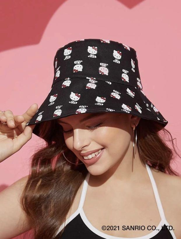 shein x hello kitty reversible bucket hat, Women's Fashion, Watches   Accessories, Hats  Beanies on Carousell