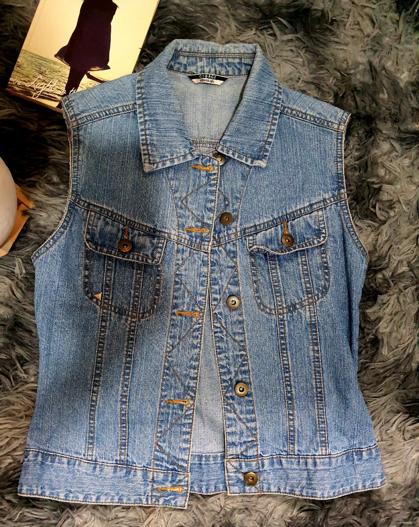 Maong sleeveless on sale jacket