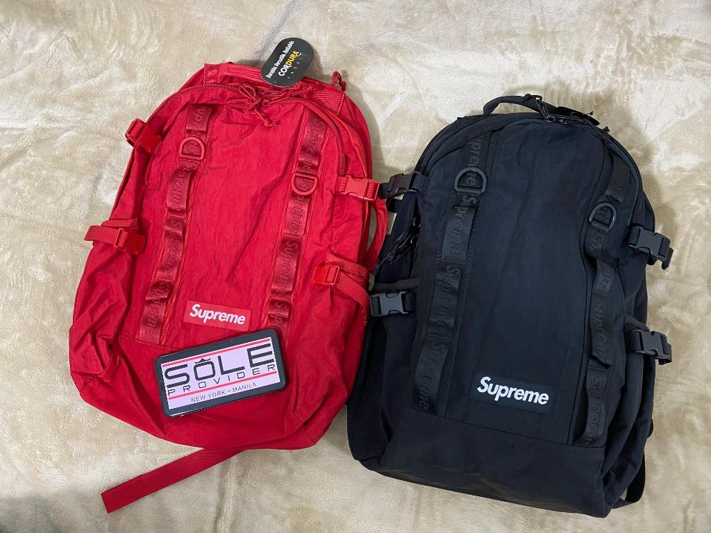 Supreme Backpack FW20 Black Red Legit Authentic, Men's Fashion