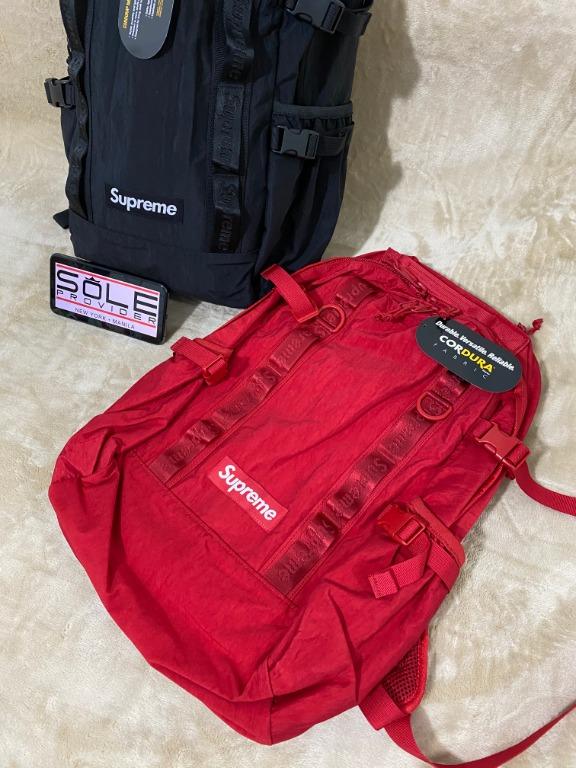 Supreme Backpack FW20 Black Red Legit Authentic, Men's Fashion