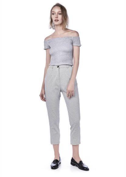 Gingham cigarette pants online