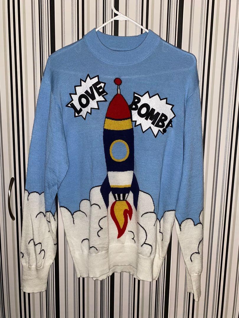 Unisex Love Bomb Rocket Sweater (Category: Coats, Jackets and Outerwear) located in Paranaque City. Submitted by ltdec (Listing ID 1101921889, Image 1). Description: Almost new. Bought in US (tag is Made in France). Free size and unisex. .