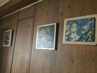 Vintage floral wood frames
