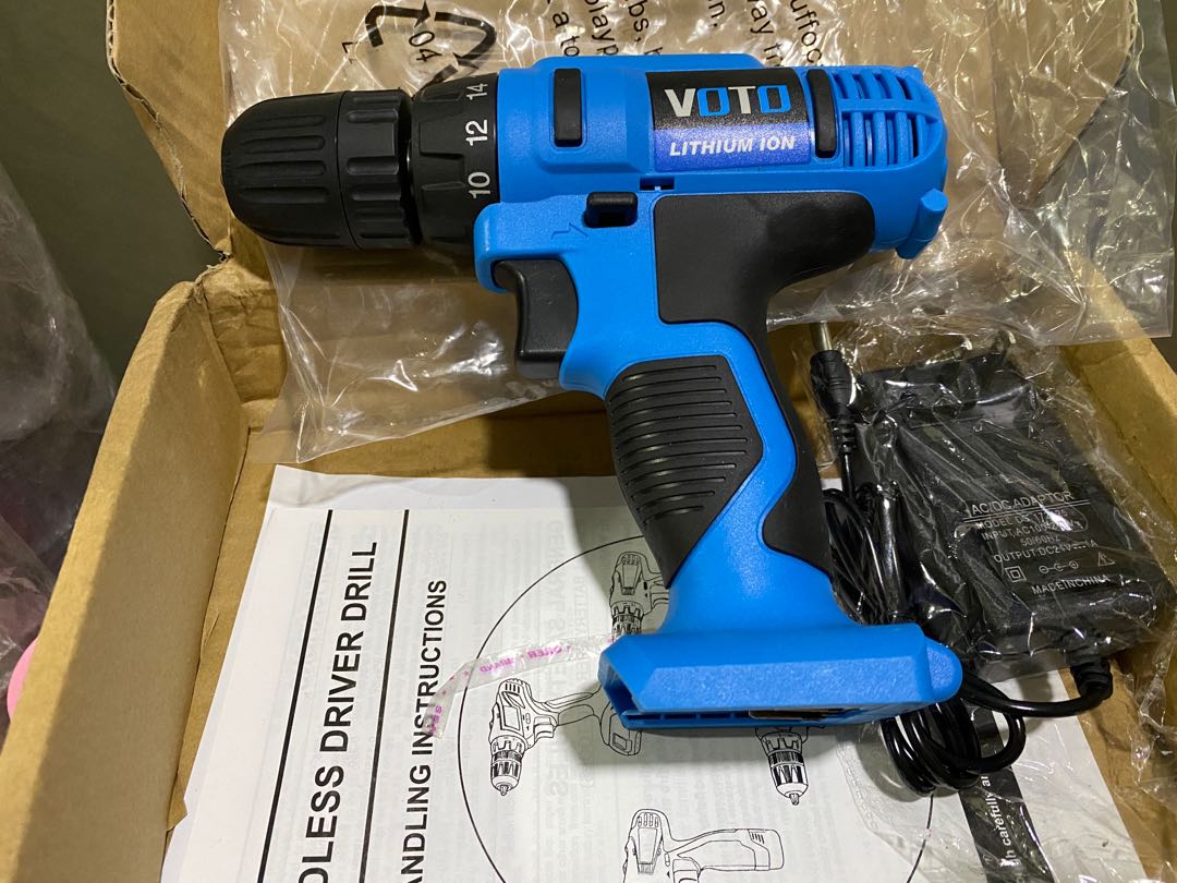 VOTO 21V cordless drill without battery Health Nutrition Assistive