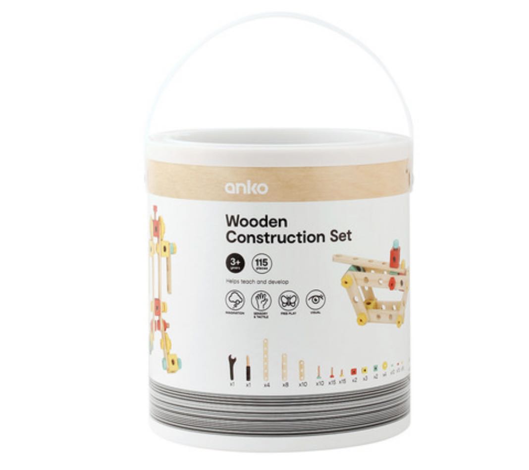 Kmart wooden construction hotsell set