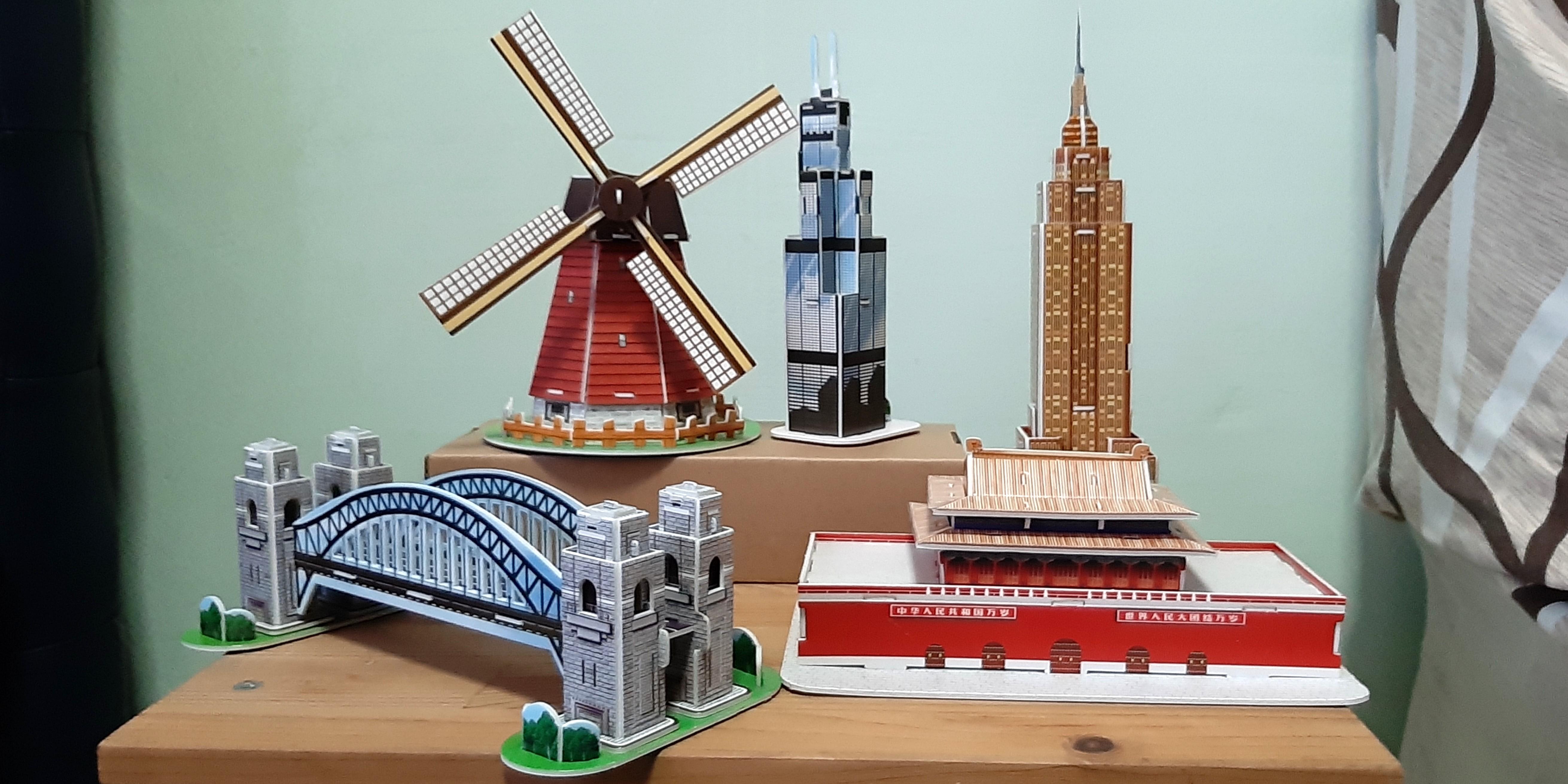 (Weekend Sale) World Landmarks Cardboard Puzzles (Medium), Hobbies ...