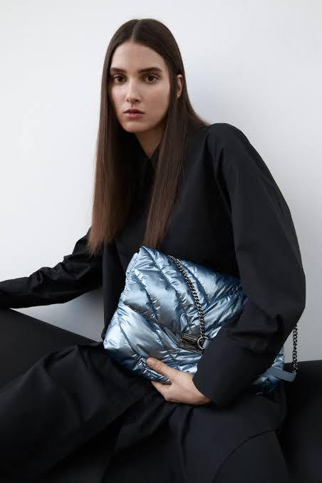 Quilted velvet maxi crossbody bag zara clearance