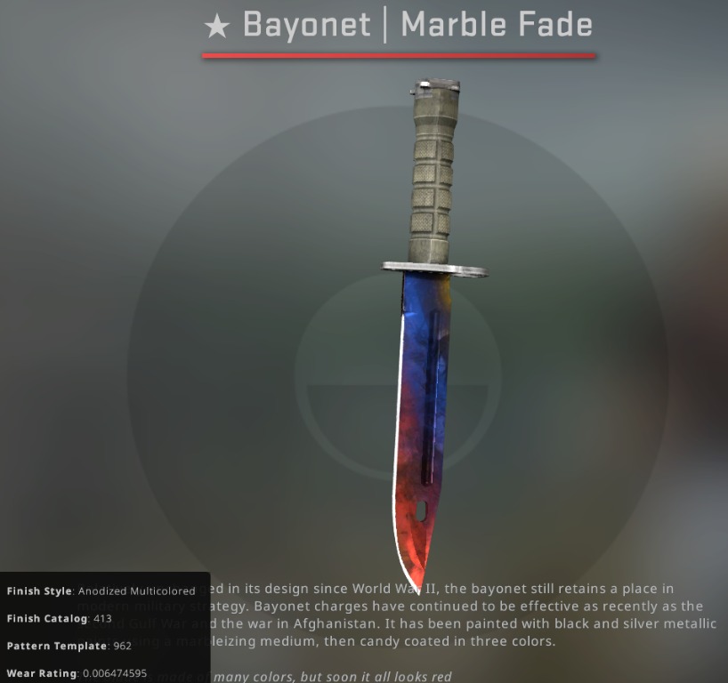 (0.006) Marble fade Max Fake Fire and Ice [Paint Seed 962], Video Gaming, Gaming