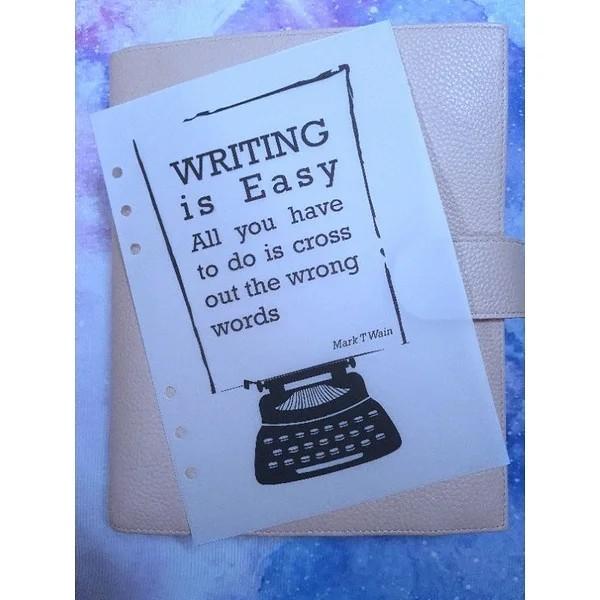 A5 VELLUM DASHBOARD WITH PVC COVER SHEET FOR 6 RING PLANNER, Hobbies