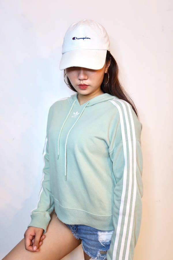Adidas mint green cropped hoodie store